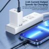 Toocki USB-Kabel für iPhone 14, 13, 12, 11 Pro Max, XR, XS, 2,4 A Schnellladekabel, Lightning-Kabel für iPhone und iPad, Schnell