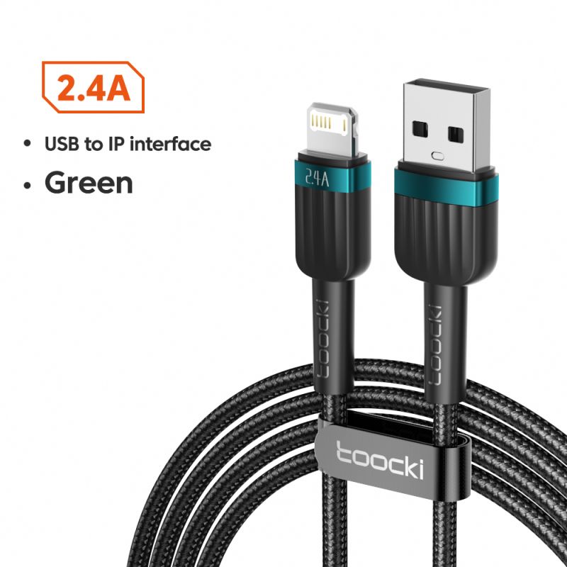 Toocki USB Cable For iPhone Cable 14 13 12 11 Pro Max XR XS 2.4A Fast Charging Wire Lightning Cable For iPhone iPad Fast Charger