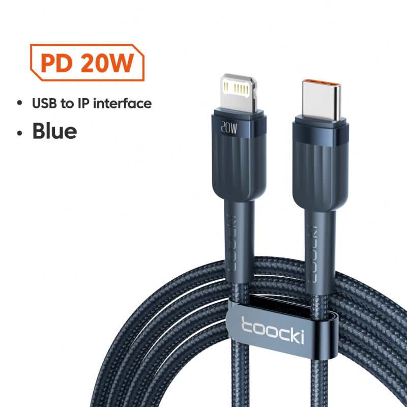 Toocki USB-Kabel für iPhone 14, 13, 12, 11 Pro Max, XR, XS, 2,4 A Schnellladekabel, Lightning-Kabel für iPhone und iPad, Schnell