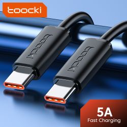 Cáp USB C Toocki 1M 100W 5A Type C sang Type C sạc nhanh, dây truyền dữ liệu cho iPhone 17 16 15, Samsung S25 S24, Xiaomi Redmi,